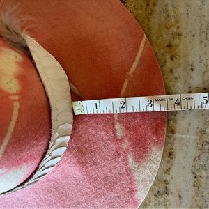 Felt wide brim tie dyed fedora hat